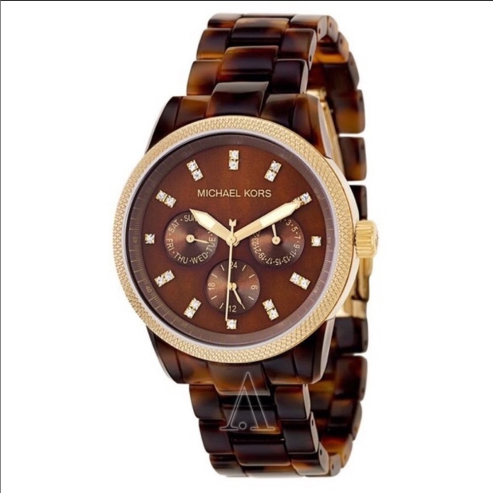 Michael Kors tortoise shell watch